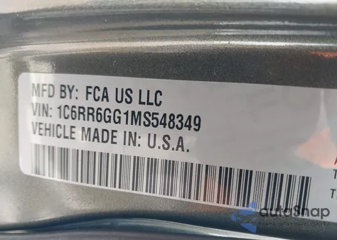 2021 Ram 1500 Classic Warlock 4X2 6'4 Box from USA, damaged, VIN 1C6RR6GG1MS548349